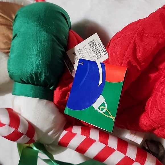 CHRISTMAS STOCKING TEDDY BEAR 🧸 🐻 WITH JINGLE BELLS 🔔. - Picture 5 of 9